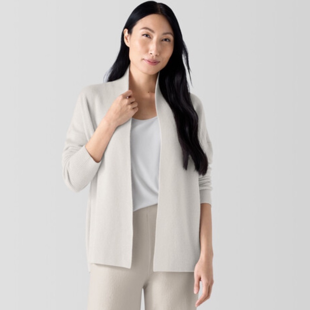 Eileen Fisher Beige Felt Wool Blazer, new without tags